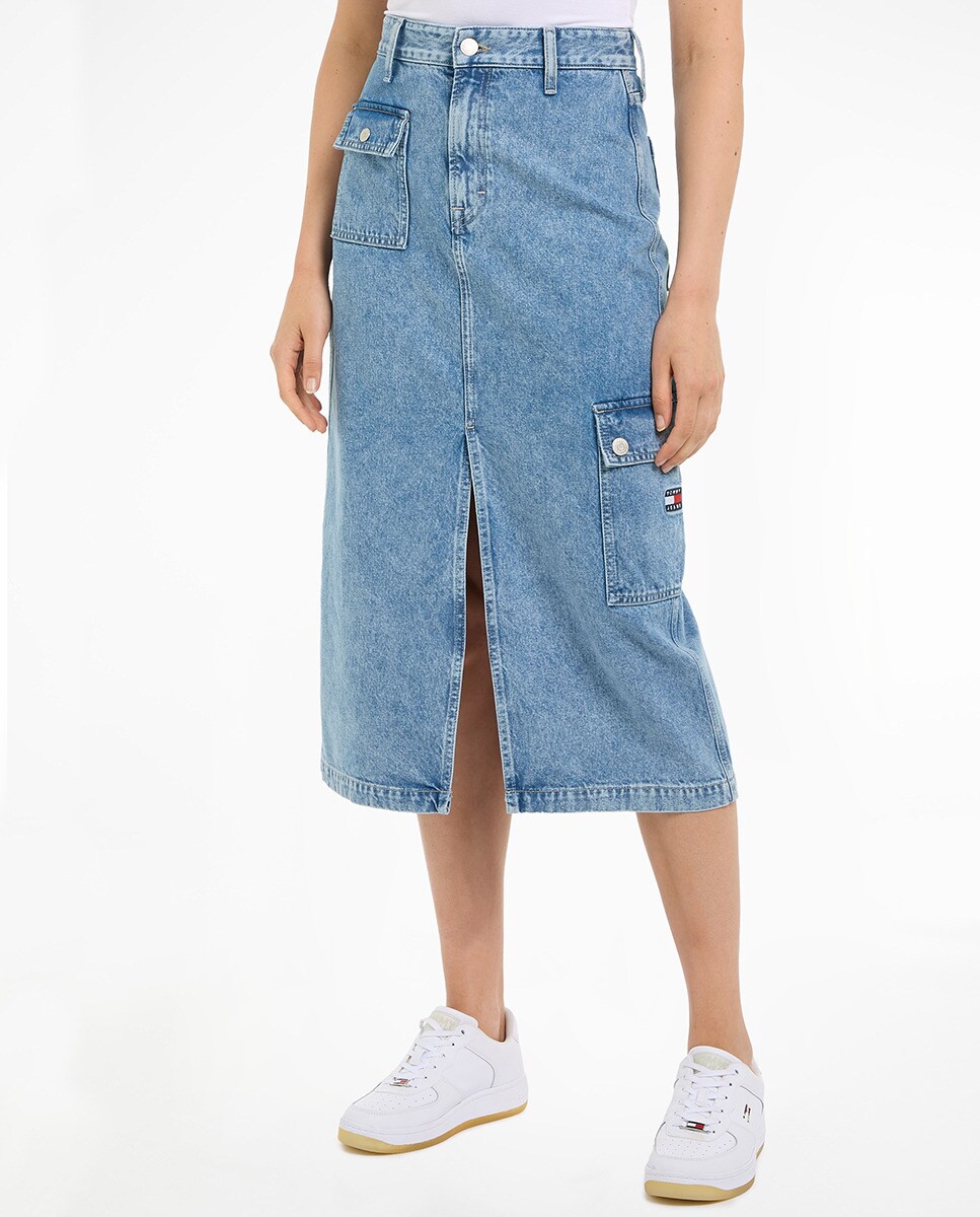 Imagen 0 de Falda vaquera Mom fit de tiro alto