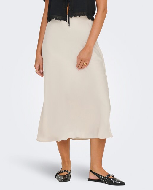 Imagen 0 de Falda midi satinada