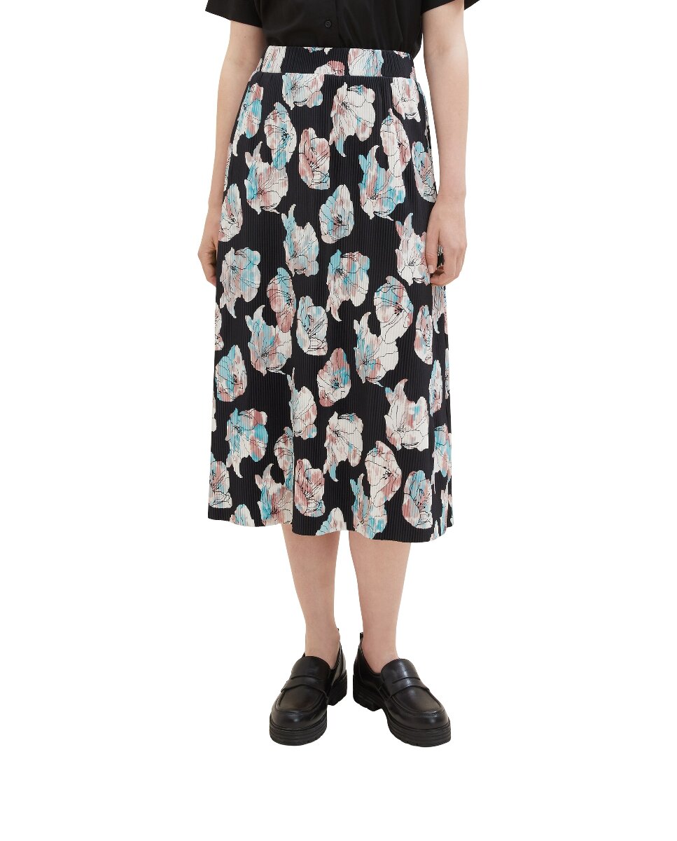 Imagen 0 de Falda larga plisada con estampado