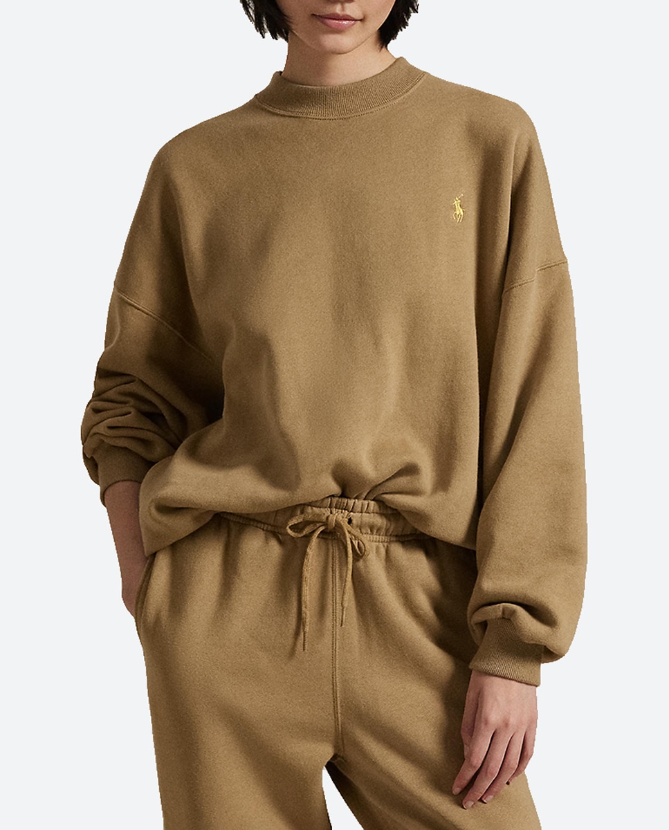 Imagen 0 de Sudadera de mujer de algodón con cuello redondo
