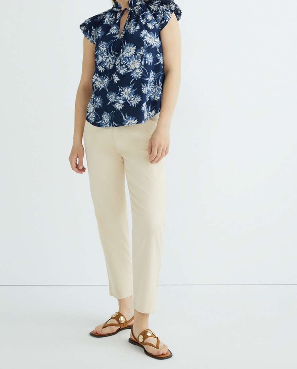 Camisa de mujer con estampado floral de manga corta — oferta en Primeriti