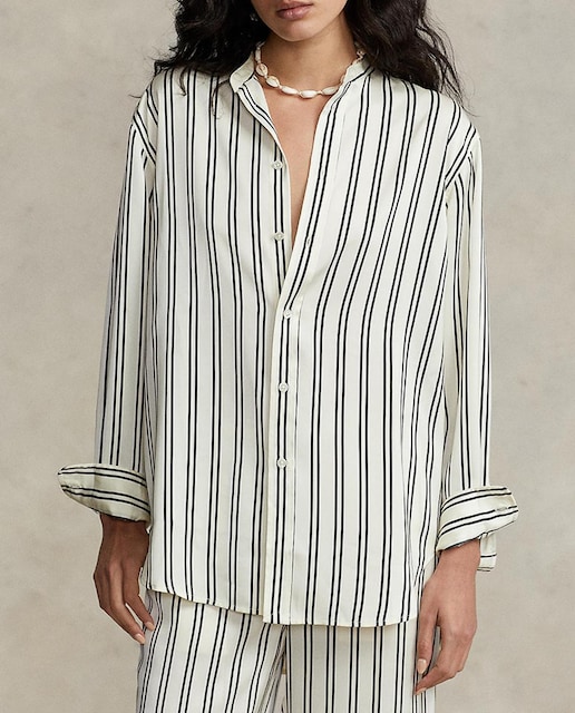 Imagen 0 de Blusa de mujer de manga larga con estampado de rayas