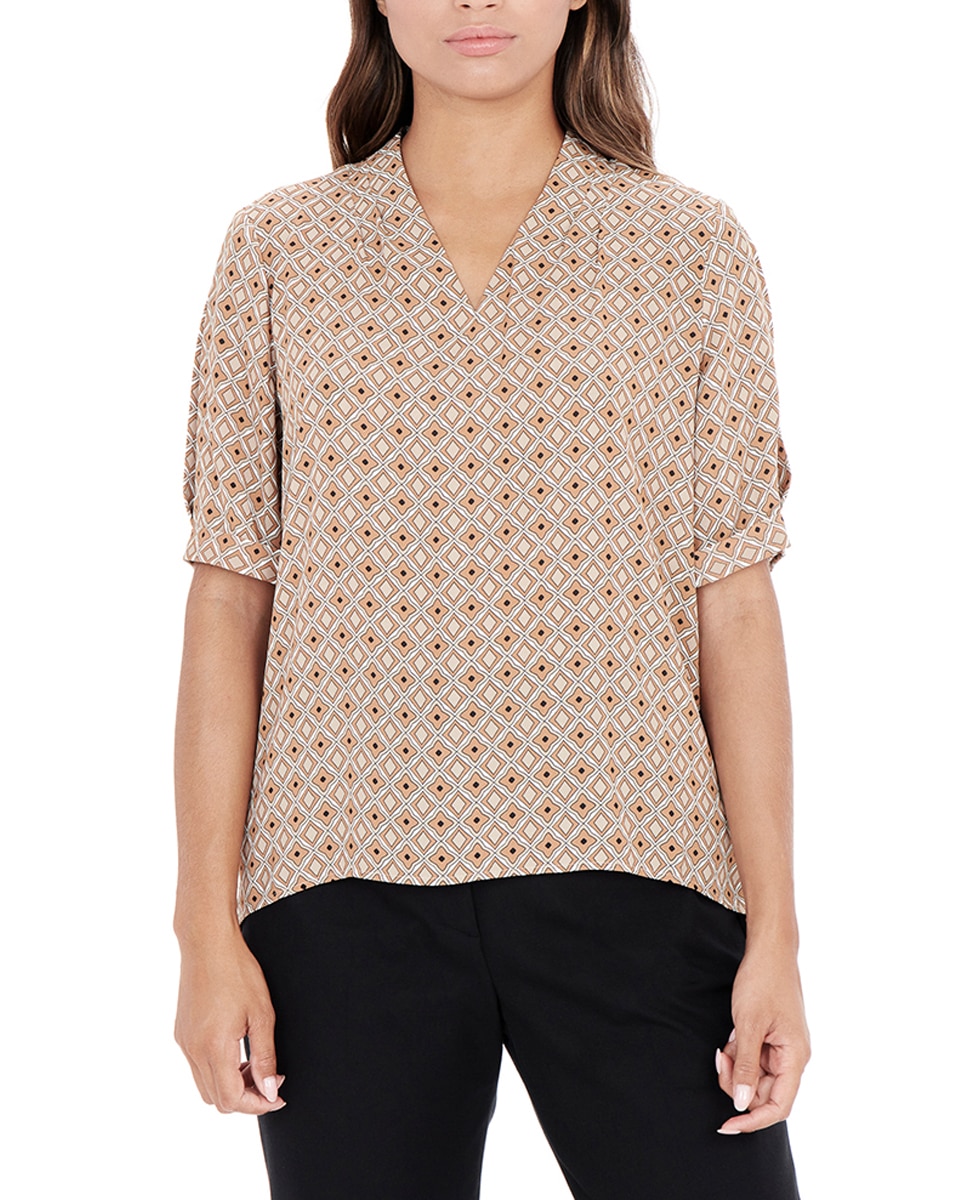 Blusa de mujer estampada de manga corta — oferta en Primeriti