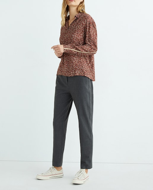 Imagen 0 de Blusa de mujer  de manga larga y cuello polo con tapeta