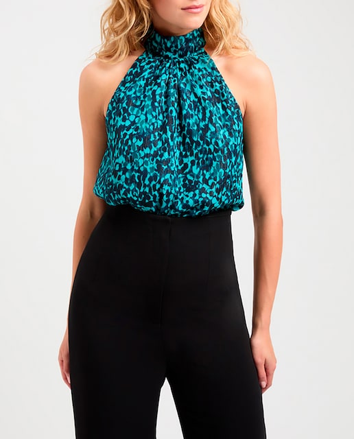 Imagen 0 de Blusa de mujer corta con estampado abstracto