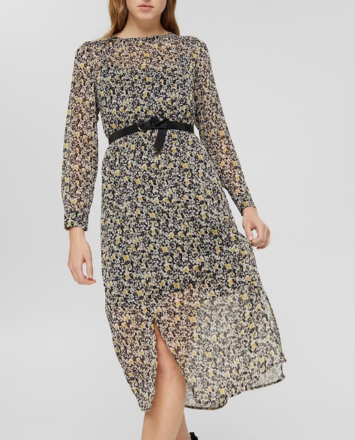 Imagen 0 de Vestido largo gasa estampado floral lurex