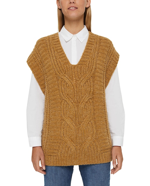 Imagen 0 de Chaleco punto de mujer corto con alpaca