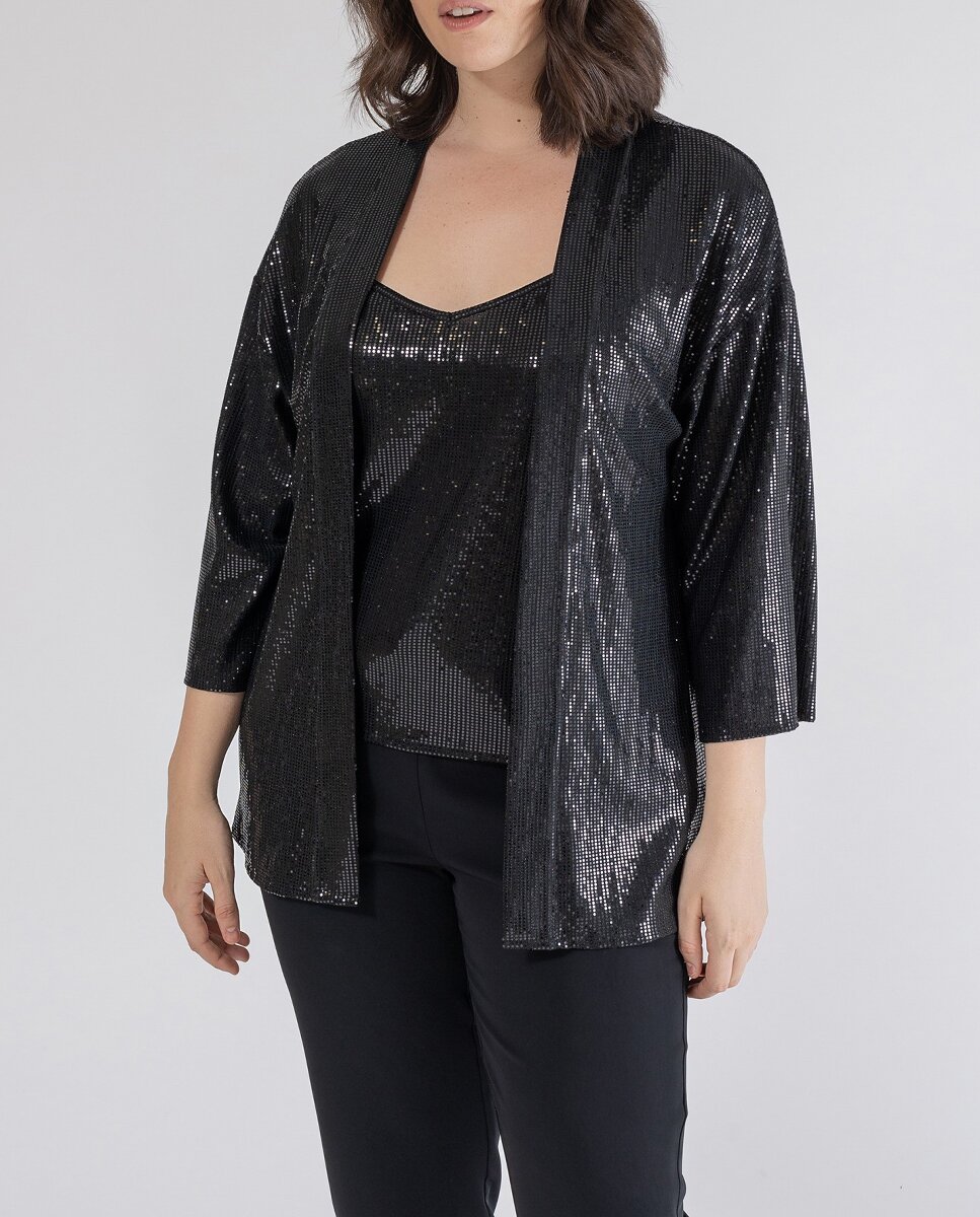 Imagen 0 de Kimono lentejuelas negro