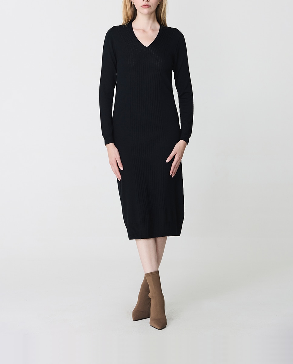 Imagen 0 de Vestido de mujer trenzado cuello pico