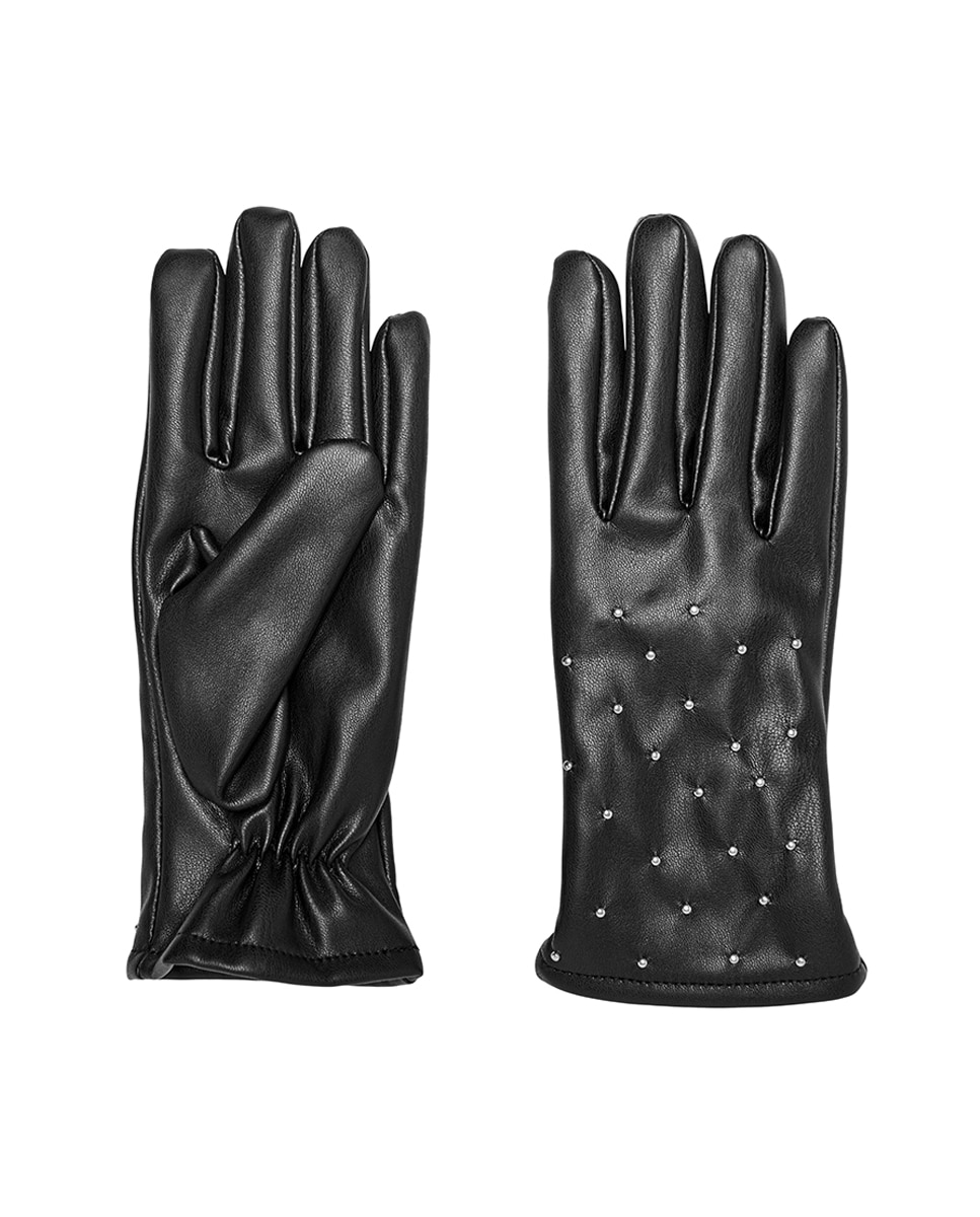 Imagen 0 de Guantes de mujer polipiel con detalle brillo