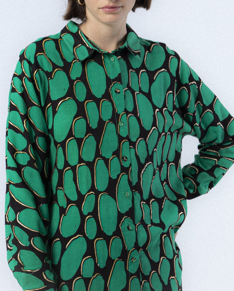 Imagen 0 de Camisa estampada Victoria verde