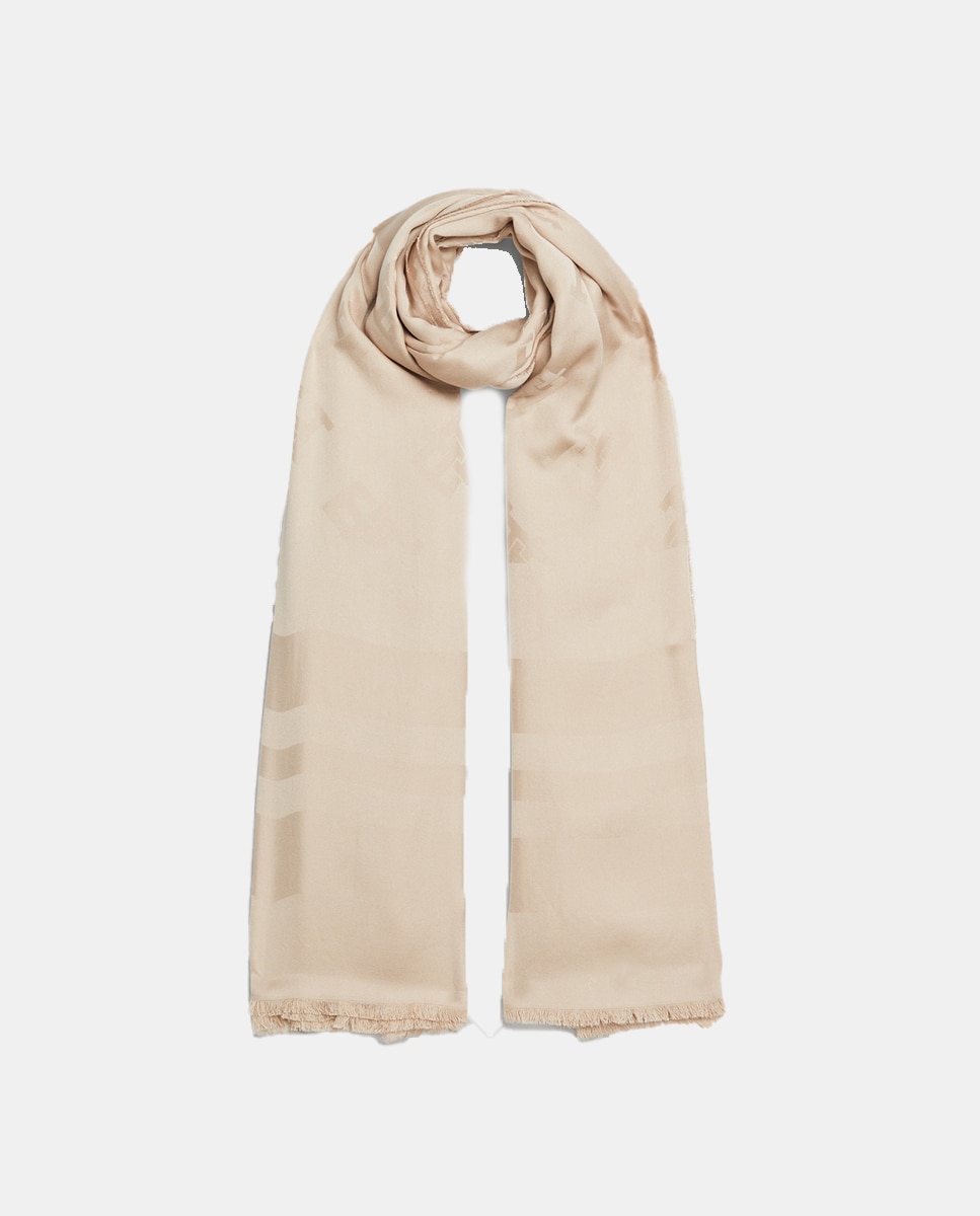 Imagen 0 de Pañuelo en algodón y modal color beige