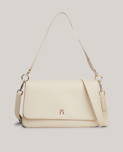 Imagen 0 de Bolso de hombro blanco con solapa