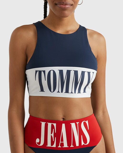 Imagen 0 de Top crop colorblock logo