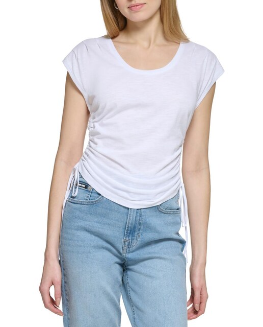 Imagen 0 de Blusa de mujer con cuello redondo sin manga