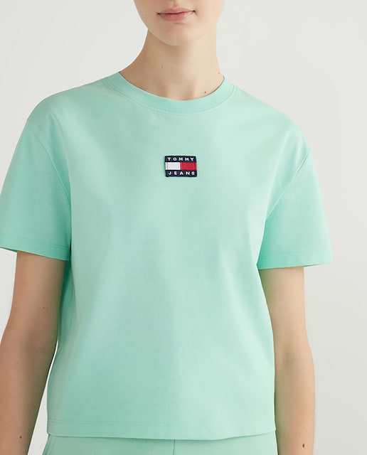 Imagen 0 de Camiseta de mujer de manga corta largo crop
