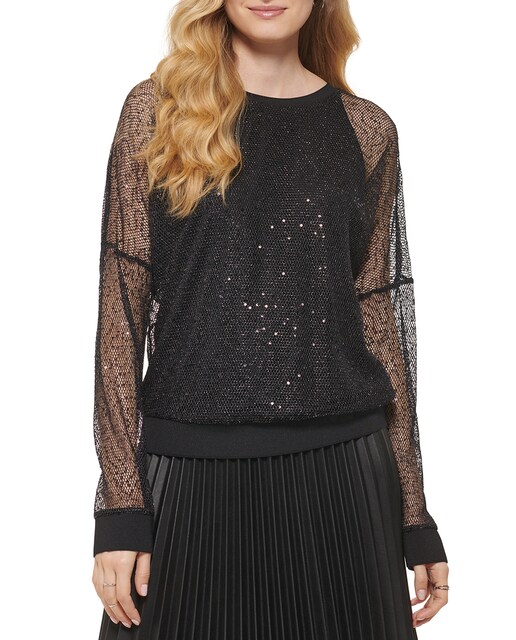 Imagen 0 de Jersey de mujer con cuello redondo y manga larga