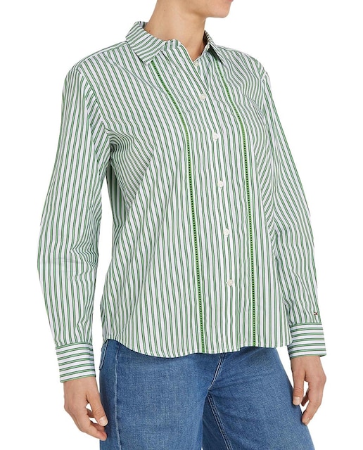 Imagen 0 de Camisa de mujer estampada con botones manga larga