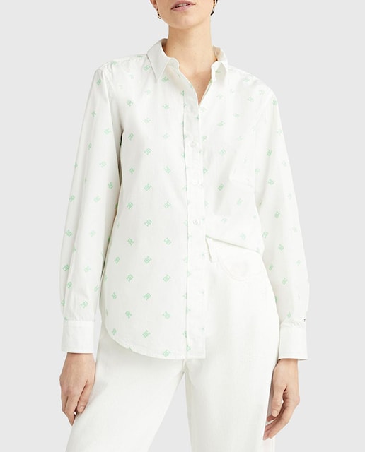 Imagen 0 de Camisa de mujer estampada con botones manga larga