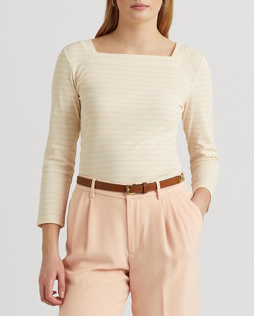 Imagen 0 de Camiseta de mujer manga larga de rayas