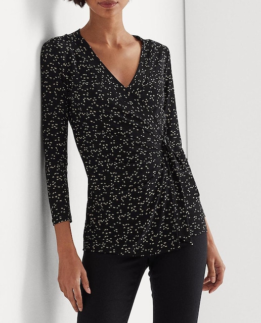 Imagen 0 de Camiseta de mujer de punto elástico estampado