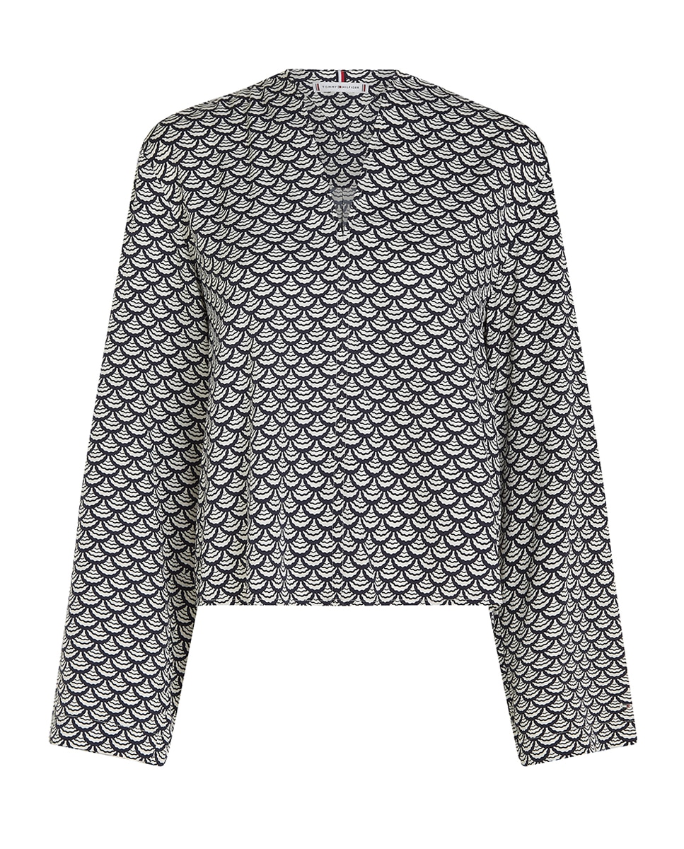 Imagen 0 de Blusa de mujer fluida cuello pico