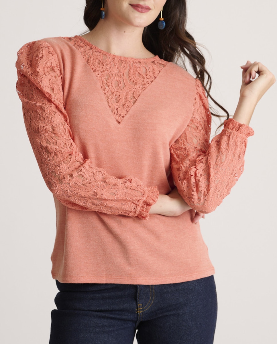 Imagen 0 de Blusa Naf Naf encajes.