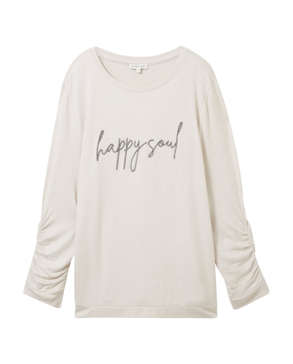 Imagen 0 de Camiseta de mujer manga larga y estampado pequeño
