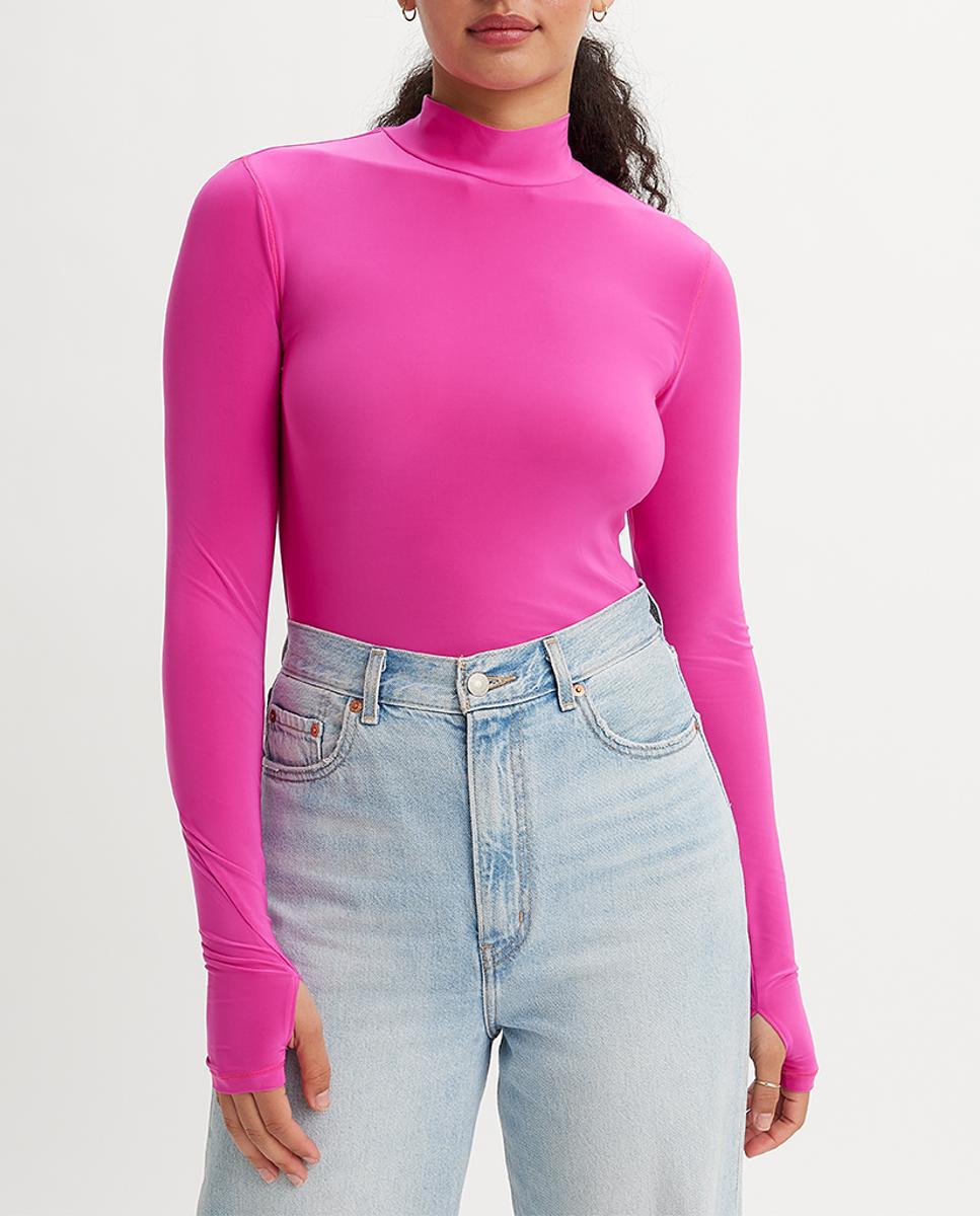 Imagen 0 de Camiseta de mujer de manga larga y cuello alto