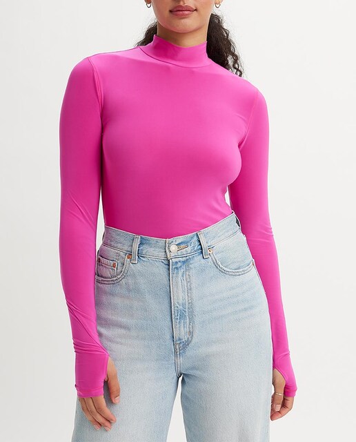 Imagen 0 de Camiseta de mujer de manga larga y cuello alto