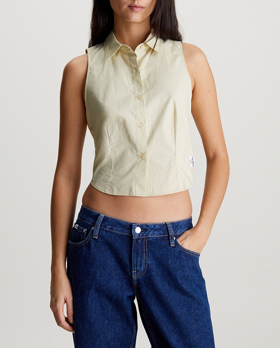 Imagen 0 de Camisa Mujer de popelín sin mangas