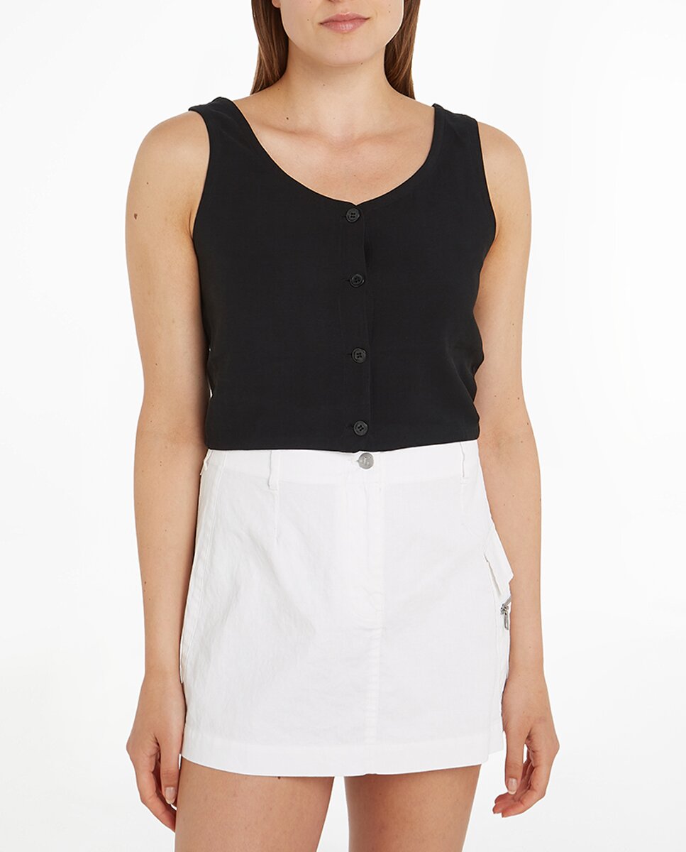 Imagen 0 de Camiseta Top Mujer sin mangas de sarga suave
