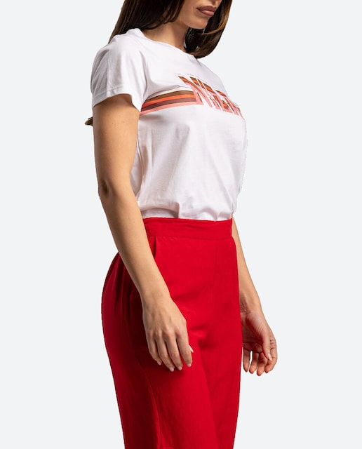 Imagen 0 de Camiseta con manga corta y cuello redondo de mujer