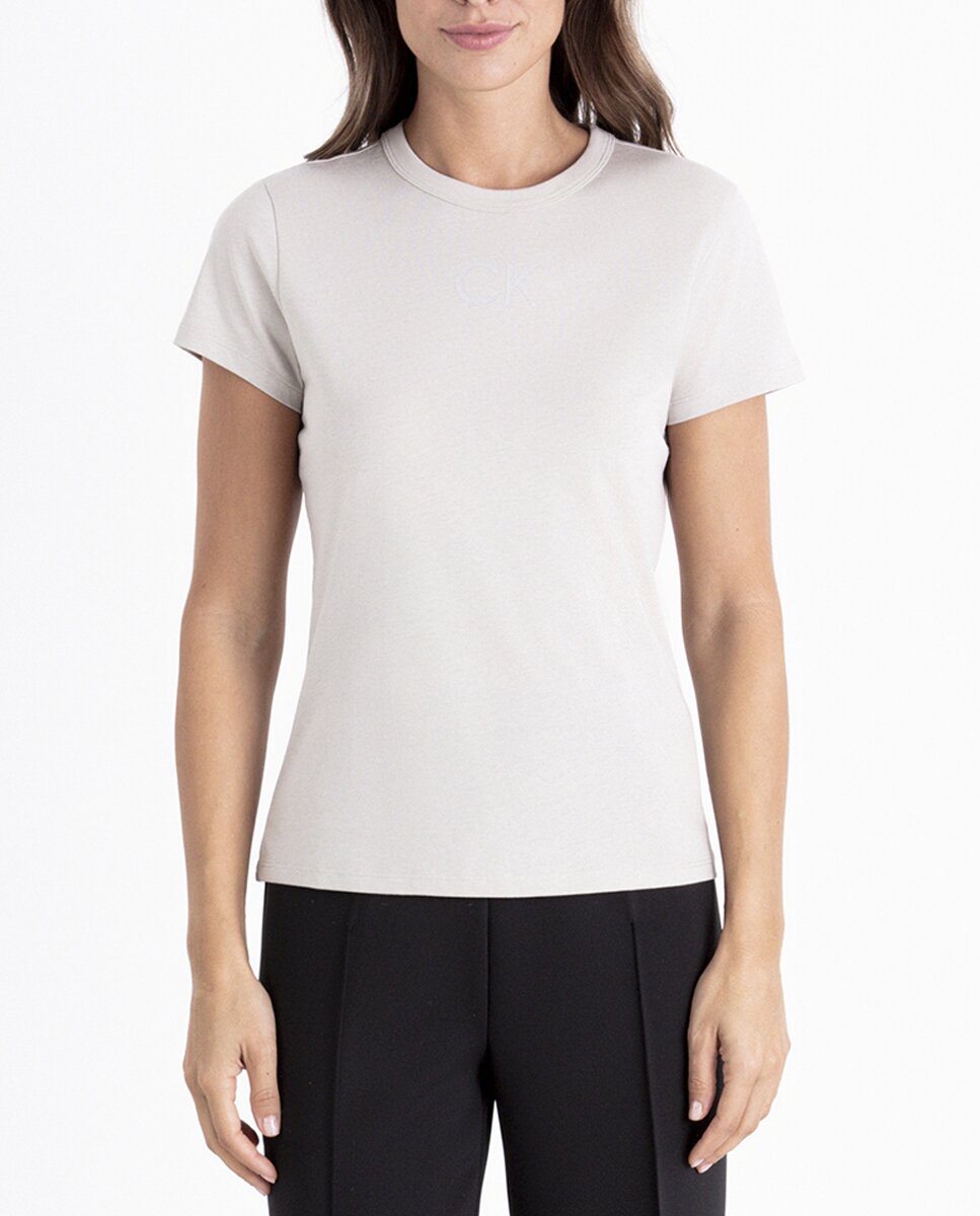 Imagen 0 de Camiseta slim con logo de mujer