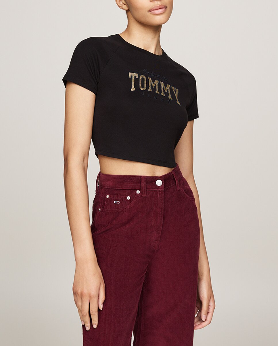 Imagen 0 de Camiseta de mujer corte cropped
