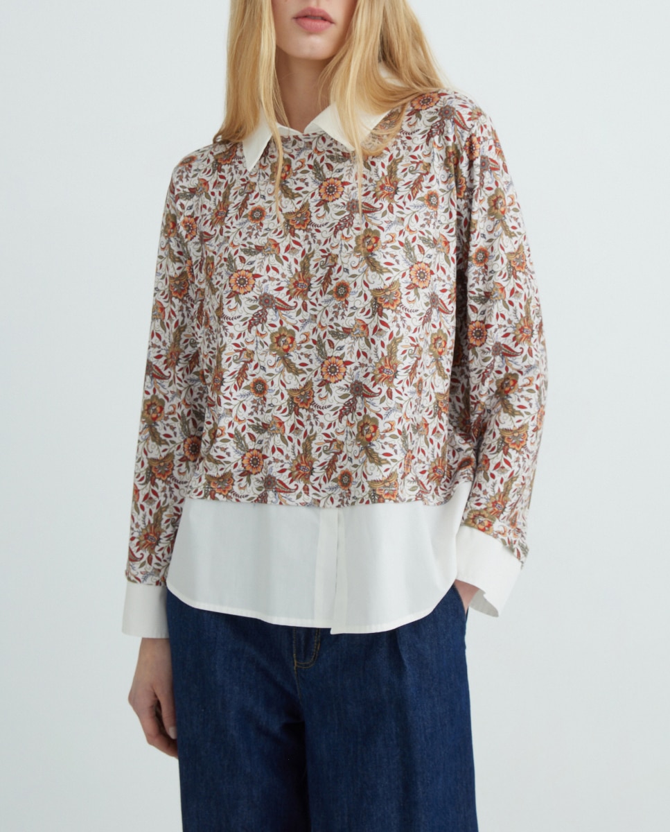 Imagen 0 de Jersey de mujer de  cuello popelín