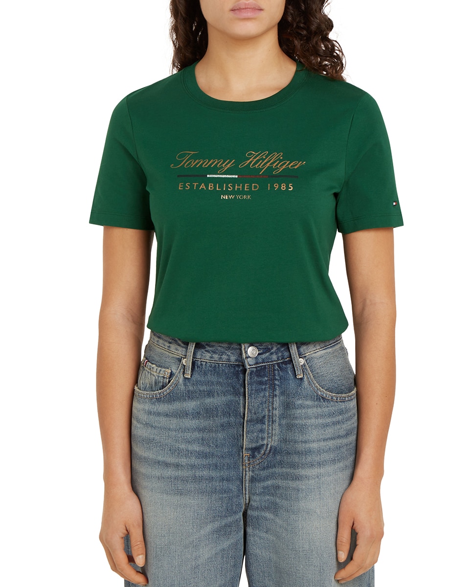 Imagen 0 de Camiseta de mujer de manga corta y cuello redondo
