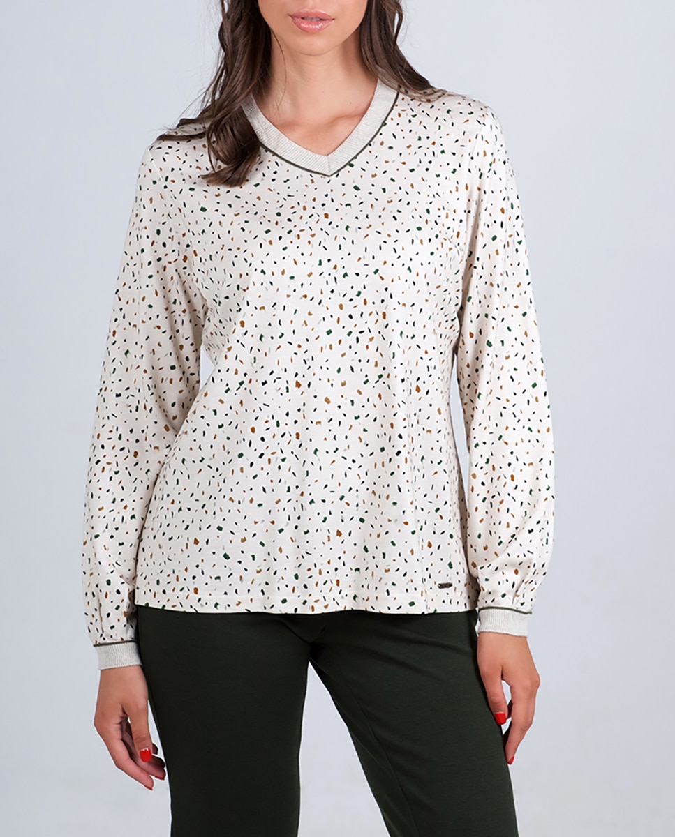 Jersey de mujer cuello pico y manga larga — oferta en Primeriti