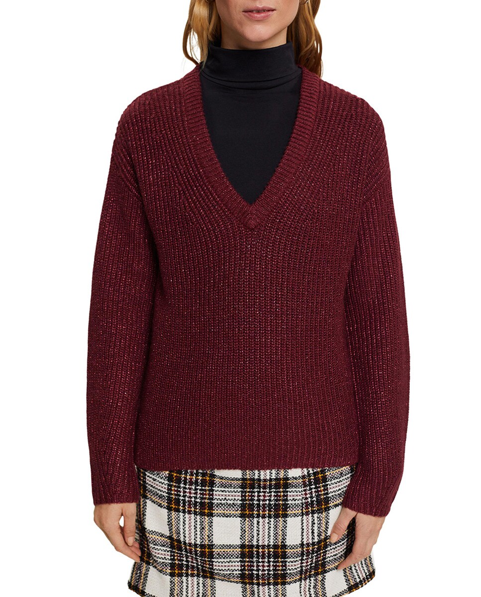 Jersey de mujer lurex cuello pico — oferta en Primeriti