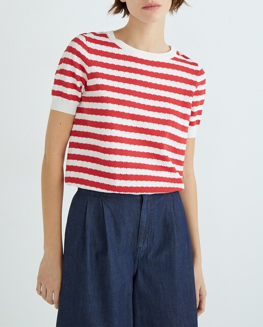 Imagen 0 de Jersey de mujer manga corta rayas