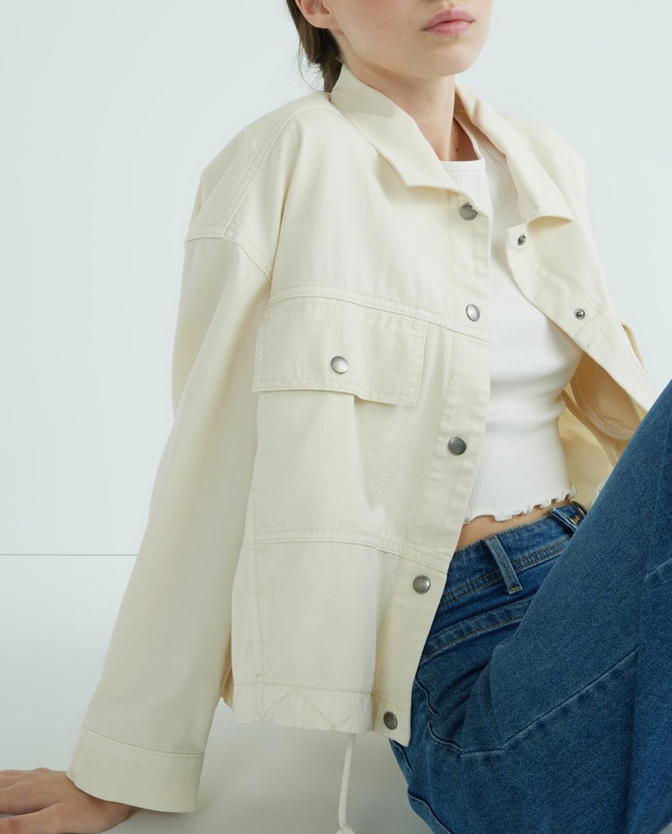 Chaqueta corta de mujer estilo cargo algodón — oferta en Primeriti