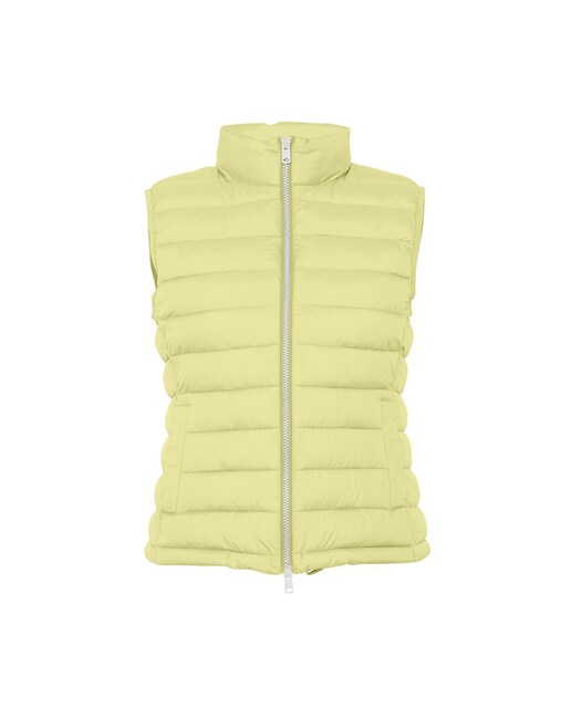 Imagen 0 de Chaleco acolchado de mujer con cierre de cremallera y bolsillos laterales.