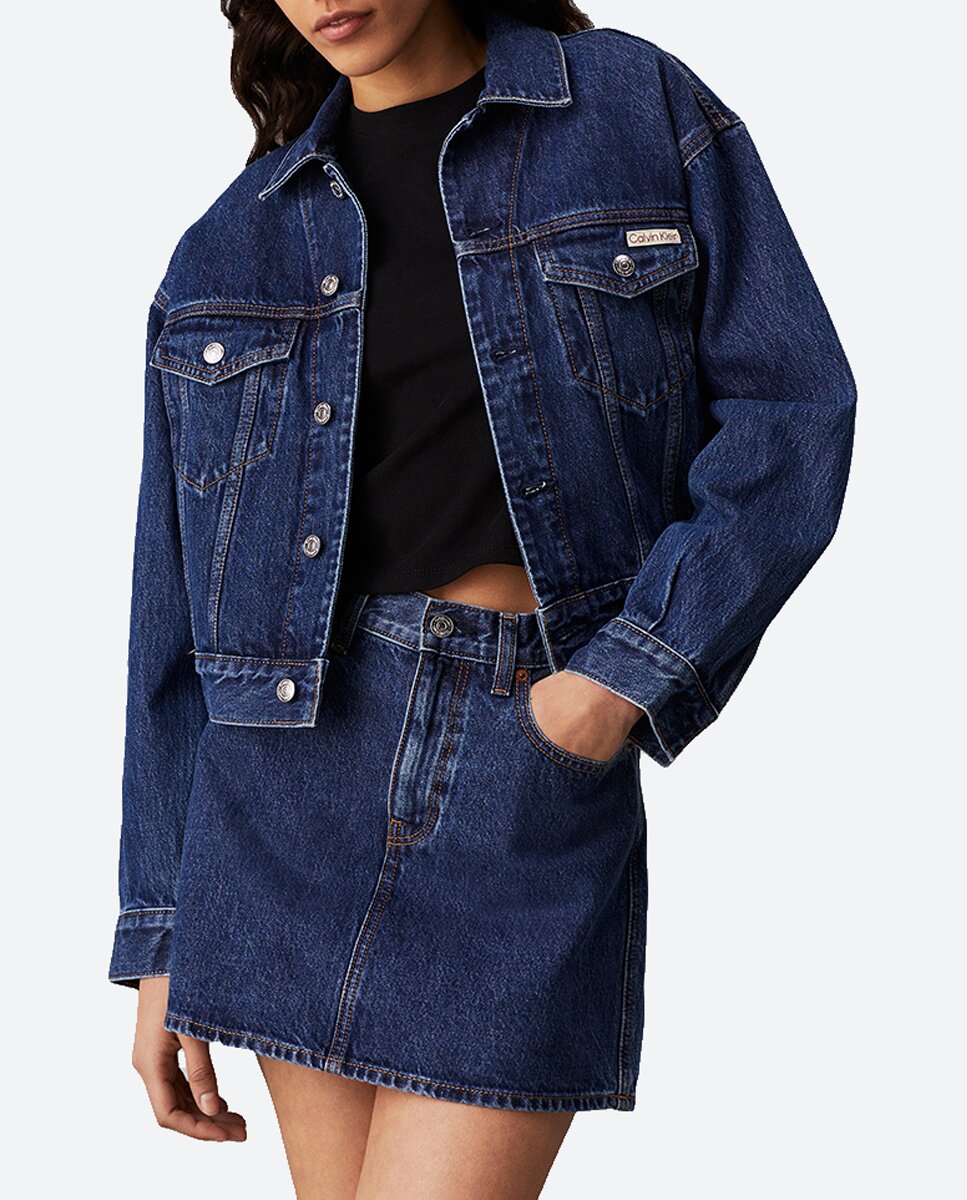 Imagen 0 de Cazadora vaquera Mujer cropped 90's