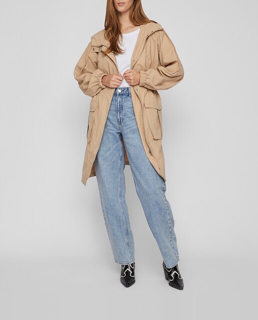 Imagen 0 de Parka de mujer con capucha y bolsillos