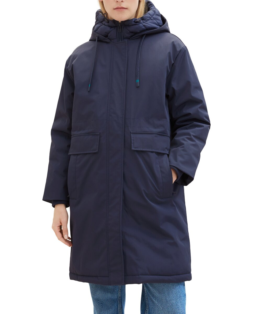 Imagen 0 de Parka de mujer con capucha y bolsillos