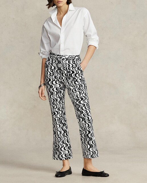 Imagen 0 de Pantalones de mujer de campana con estampado abstracto