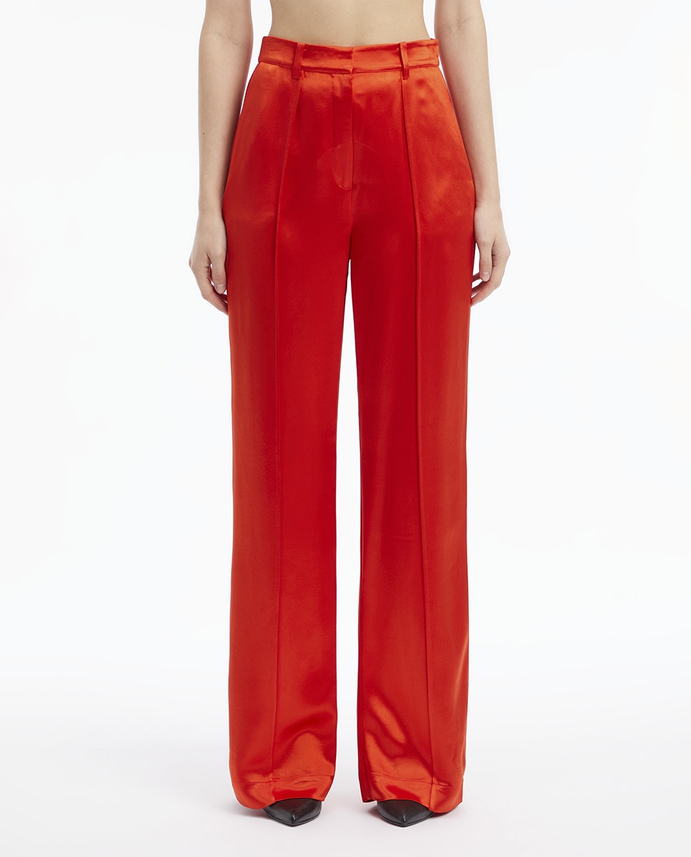 Imagen 0 de Pantalón recto satinado mujer