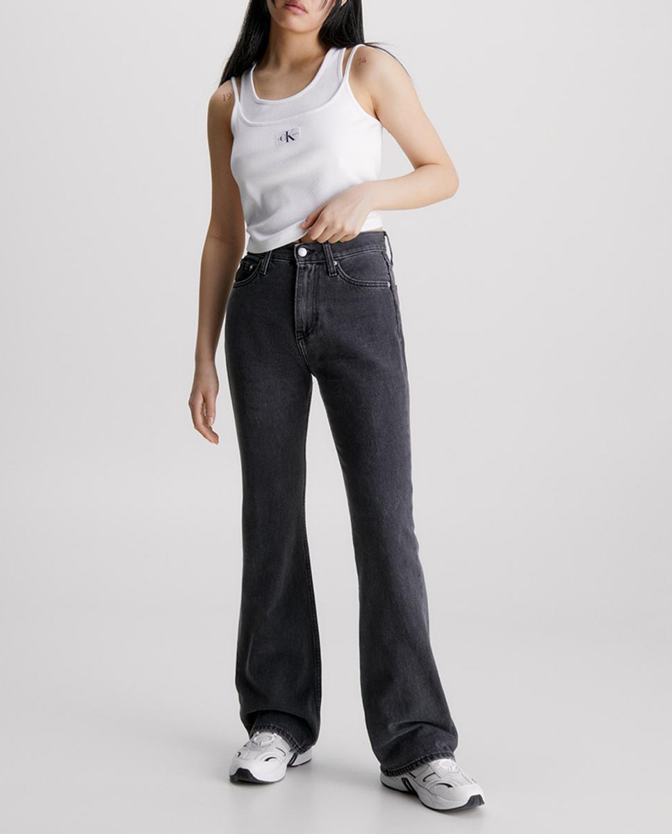 Imagen 0 de Pantalon vaquero mujer negro bootcut