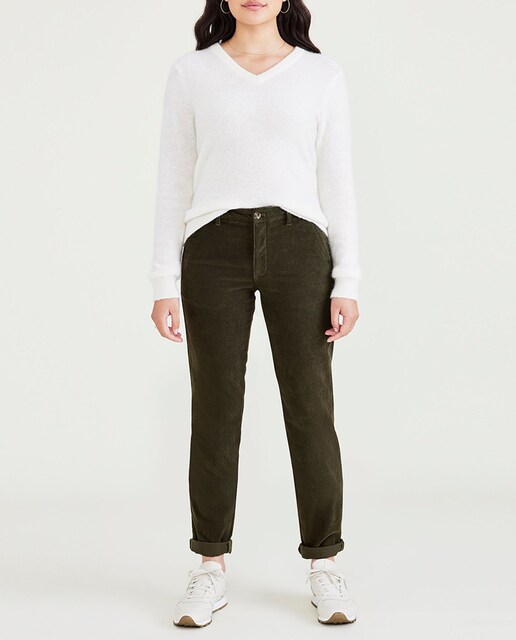 Imagen 0 de Pantalón chino de mujer slim de pana