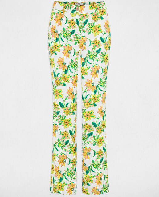 Pantalón ajustado estampado de mujer.